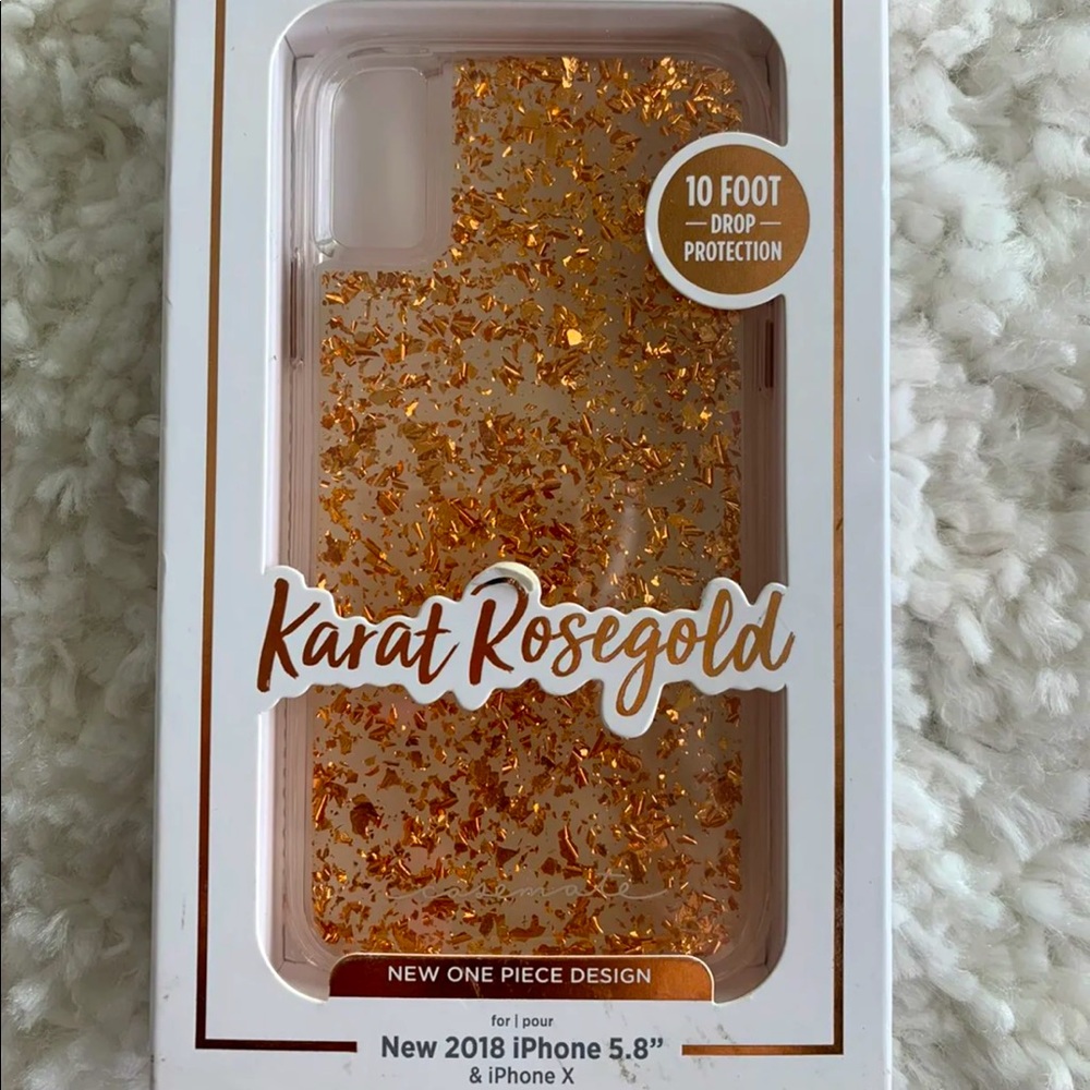 iPhone X & XS phone case by Casemate Rosegold drop protection cellular